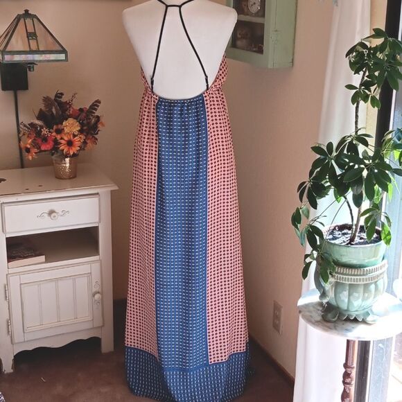 Lush Colorblock Maxi Dress Boho Y2K - Picture 5 of 8